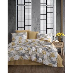 SERRA yellow yellowwhitegrey ranforce super king quilt cover set (eu) (it) Cene
