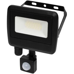 Home Reflektor, LED, sa detektorom pokreta, 20 W, 1600 lm, IP65 - FLL PIR 20, Crni Cijene
