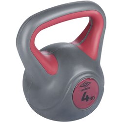 Umbro 255781 kettlebell uteg 4 kg – kompozitni, ergonomska ručka, sivo-crveni Cene