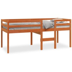 vidaXL Visoka postelja voščeno rjava 80x200 cm trdna borovina Cene
