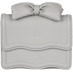 Shelvt Small gray women's handbag with a bow Cene