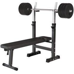 GORILA SPORTS Podesiva benč klupa sa stalkom i setom tegova (38 kg) Cene