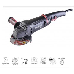 Raider RDP-AG63 PRO KUTNA BRUSILICA 1200W BLACK EDITION Cene