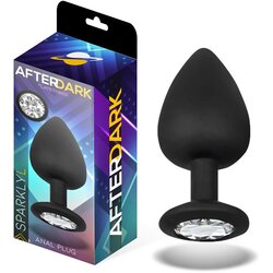 Afterdark analni čep sparkly black (l) Cene