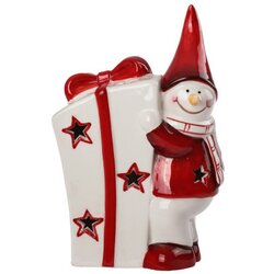  Rabbler, novogodišnja figura, keramička, Deda Mraz i paketić , 16cm ( 760344 ) Cene