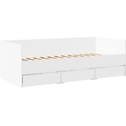 vidaXL Dnevni krevet s ladicama bijeli 90 x 190 cm konstruirano drvo Cijene