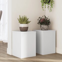 vidaXL Stalci za biljke 2 kom bijeli 25x25x35 cm konstruirano drvo Cijene