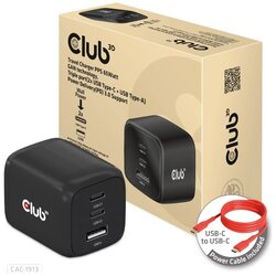 CLUB 3D CAC-1913EU USB punjač 65 W 1x USB-A, 2x USB-C® Power Delivery 3.0, Power Delivery Cene