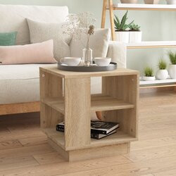 vidaXL Stolić za kavu boja hrasta 40 x 40 x 43 cm konstruirano drvo Cijene
