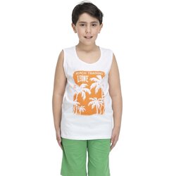 Leone 1947 Majice brez rokavov Boy Tank + Bermuda Beach Bela Cene