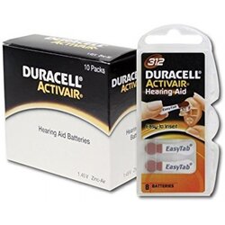  Baterije Za Slušne Aparate Duracell, Tip 312, 60 Kos, Količinski Popust Cene