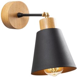Opviq lights Crna/u prirodnoj boji zidna lampa ø 14 cm Manavgat – Cene
