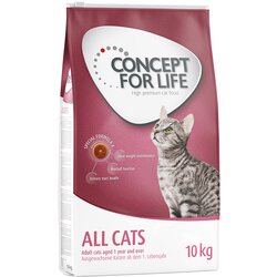 Concept for Life All Cats - izboljšana receptura! - Varčno pakiranje: 2 x 10 kg Cene