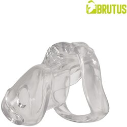 Brutus Clicklock Chastity Cage Clear Cene