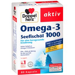 Doppelherz aktiv omega-3 1000 iz olje morskih rib - 80 kaps. Cene