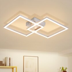 Nettlife stropna LED svetilka za spalnico - Dnevna svetilka 24 W, toplo bela 3000 K, kuhinjska svetilka, srebrna, nastavljiva, (5000219991) Cene