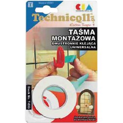 Technicqll T-693 obojestranski lepilni montažni trak 1,5m/19mm Cene