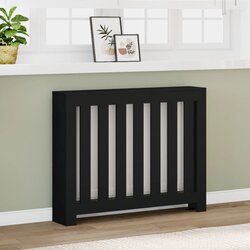 vidaXL Pokrov za radijator crni 104 x 20 x 82 cm konstruirano drvo Cijene