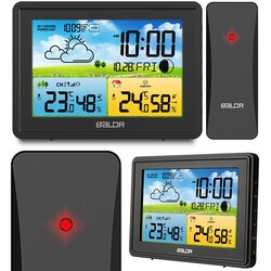 Janshop Meteorološka stanica s zaslonom BD-908 crna Cijene