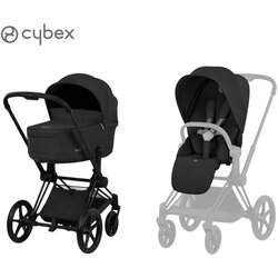 Cybex Platinum® otroški voziček priam™ comfort z zložljivo košaro sepia black (matt black frame) Cene