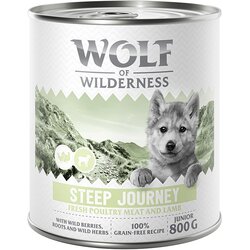 Wolf of Wilderness Junior “Expedition” 6 x 800 g - Steep Journey - perad s janjetinom Cene
