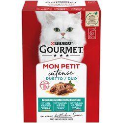 Gourmet Mešano pakiranje Mon Petit 6 x 50 g - Duetti: losos & piščanec Cene