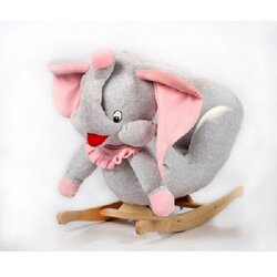 Russ Toys plišana njihalica ljuljaška slonče roze sivo Cene