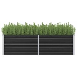 vidaXL Povišena vrtna gredica antracit 160x40x45 cm pocinčani čelik Cijene