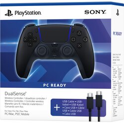 Playstation 5 DualSense v3 brezžični kontroler črne barve z USB kablom za PC & PS5 Cene