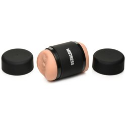 XR Brands mistress – double shot mini masturbator – beige Cene