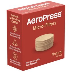 Aeropress paper coffee filters, natural, 200 pieces Cene