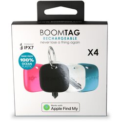 Boompods Boomtag Rechargeable 4er Black, Blue, White, Pink Cene