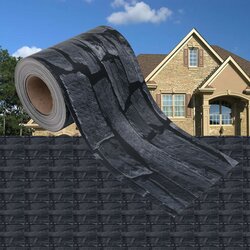 vidaXL Vrtno platno PVC 35x0,19 m kamnit videz sivo Cene