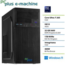 PCPLUS namizni računalnik e-machine Core Ultra 7 265/32GB/SSD 1TB/Windows 11 Home/integrirana Intel Graphics 148002 Cene