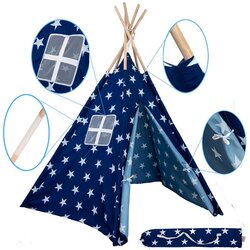 Enero Toys wigwam šator, plave zvjezdice Cene