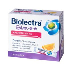 Hermes Biolectra Relax Magnezij 375mg + B + C Cene