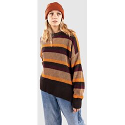 Passenger Reflection Stripey Jumper Pulover toffee brown multi stripe Cene