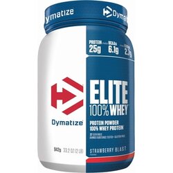 Dymatize elite 100 % whey protein powder, 942 g - strawberry blast Cene