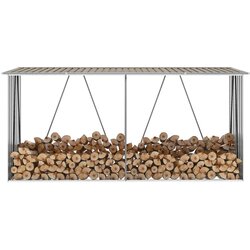  Ostava za drva od pocinčanog čelika 330x84x152 cm smeđa Cijene