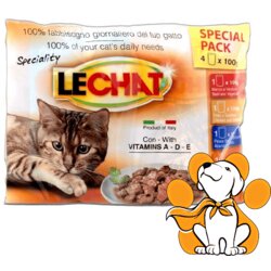 Lechat multipack 4x100g, Govdeina, Piletina, Okeanska Riba i Losos Cene