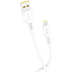 Denmen kabl D08L lightning usb data kabl 3/6A 1m/ bela Cene