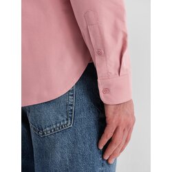 Ombre men's regilar fit cotton shirt with pocket - pink Cene