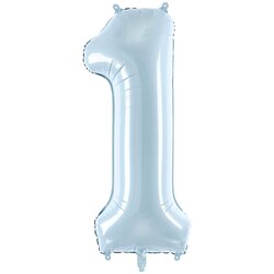 PARTY DECO balon iz folije številka ''1'', 72cm, svetlo moder Cene