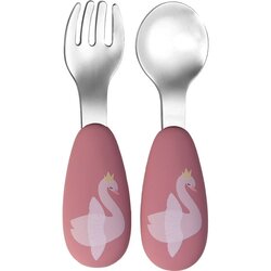 Tryco Cutlery Swan pribor za otroke Dusty Rose 2 kos Cene