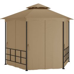 vidaXL Paviljon s stranicami 3,1x2,7 m taupe Cene