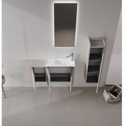 Hanah home Kupatilski ormarić sa umivaonikom i ogledalom (2 komada) Perla 110 550 Cene