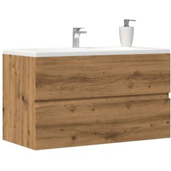 vidaXL Kupaonski viseći ormarić boja hrasta 80 x 38,5 x 45 cm drveni Cijene