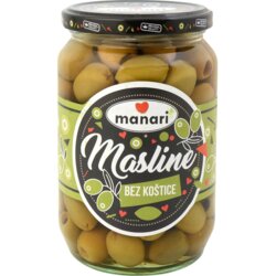 Manari masline zelene bez koštice, 680g Cene