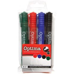 Optima Marker Permanent, 4 kosi Cene