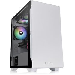 Thermaltake S100 white micro micro case, tempered glass, 1x 120mm fan Cene